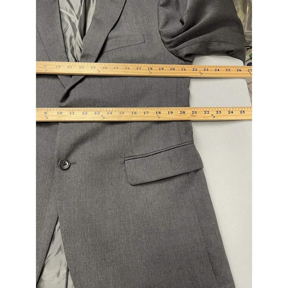 Banana Republic Mens 42R Gray Modern‎ Fit Wool Suit Jacket Blazer Cerruti